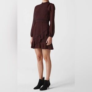 Whistles Confetti Heart Dress SZ Small Keyhole Back NWOT